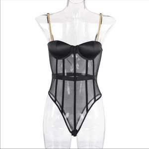Bold Chain-Link Mesh Bodysuit